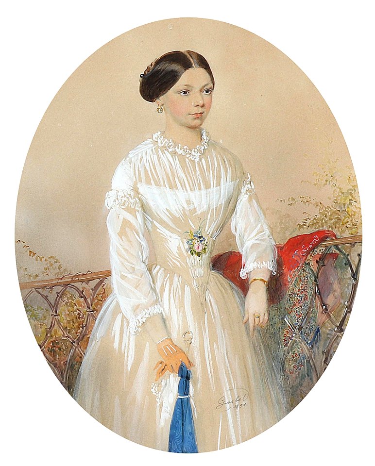 Carl Goebel Damenbildnis 1851