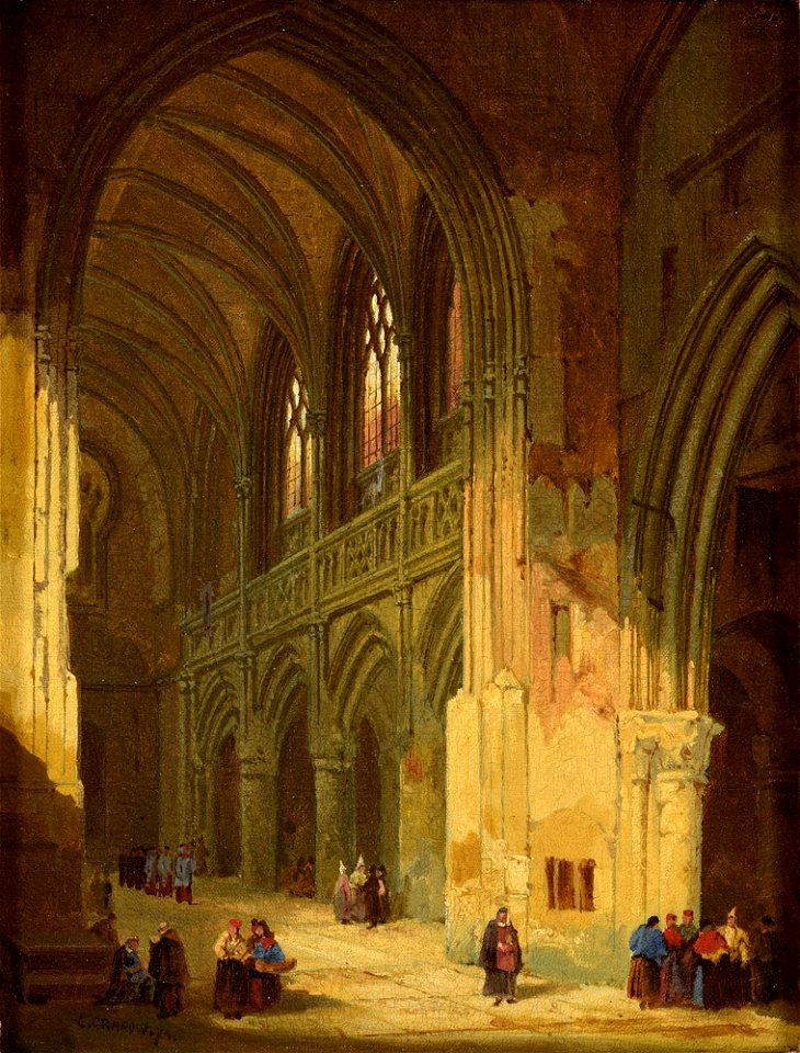 Carl Grabow Innenansicht einer Kathedrale