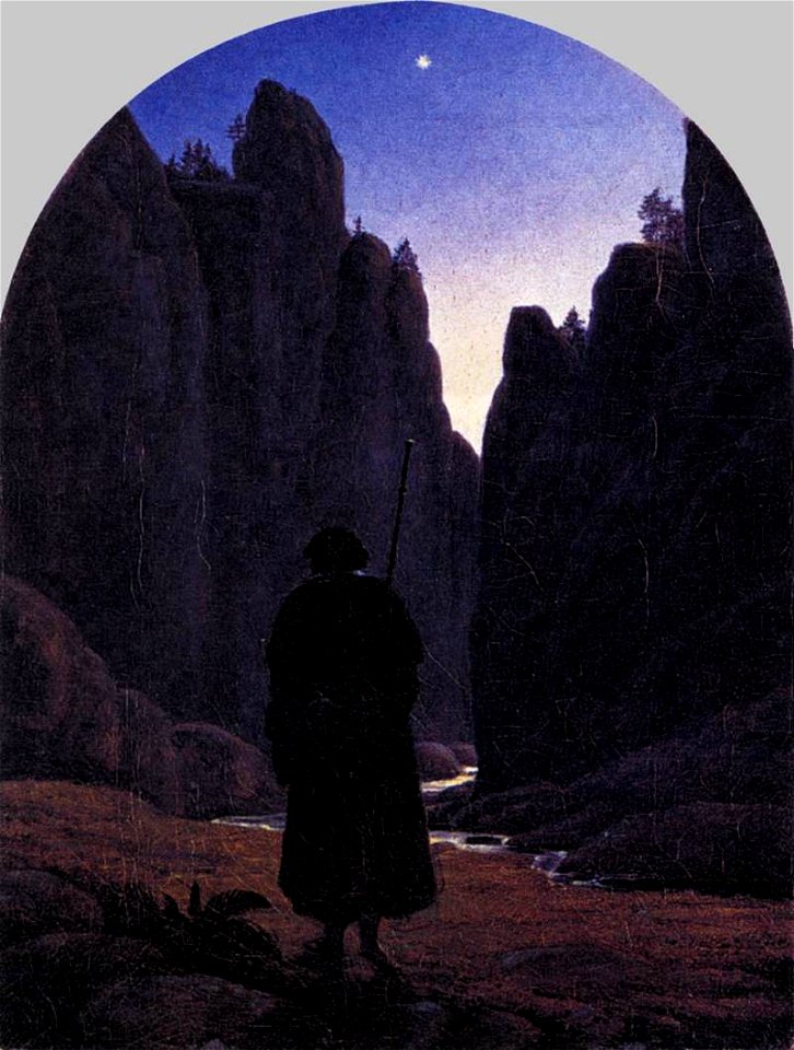 Carl Gustav Carus - Pilgrim in a Rocky Valley - WGA4522