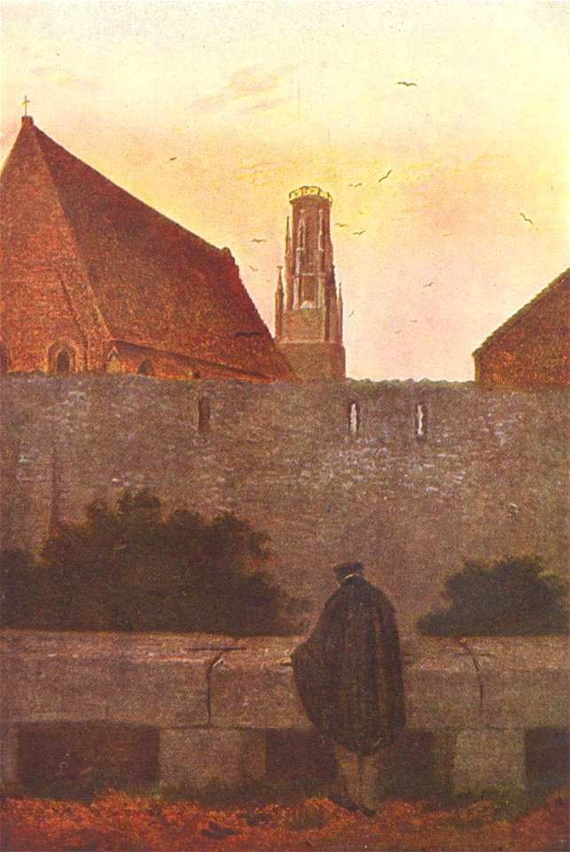 Carl Gustav Carus Mann an der Klostermauer