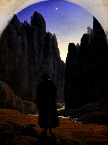 Carl Gustav Carus - Pilger im Felsental - Google Art Project