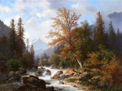 Carl Hasch Gebirgsbach in der Ramsau