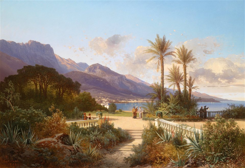 Carl Hasch Motiv aus dem Süden 1880