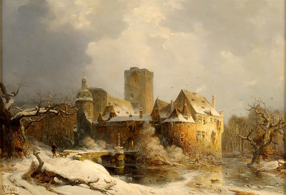 Carl Hilgers Winterliches Wasserschloss