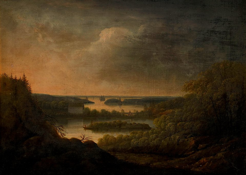 Carl Johan Fahlcrantz - Utsikt över Velamsunds herrgård