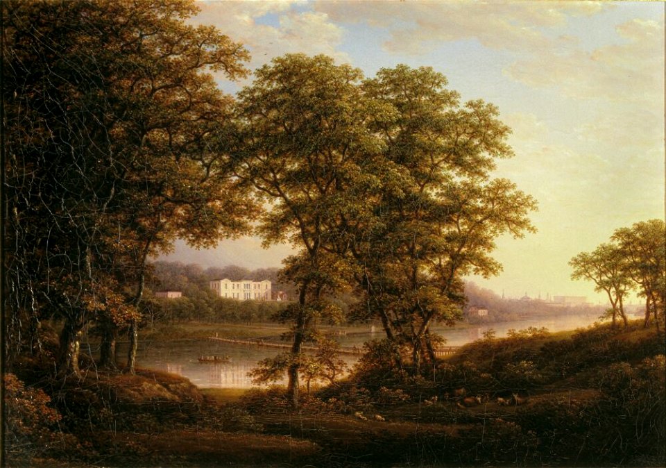 Carl Johan Fahlcrantz - Rosendals slott, utsikt från Ladugårdsgärde - NMRbg 87 - Nationalmuseum