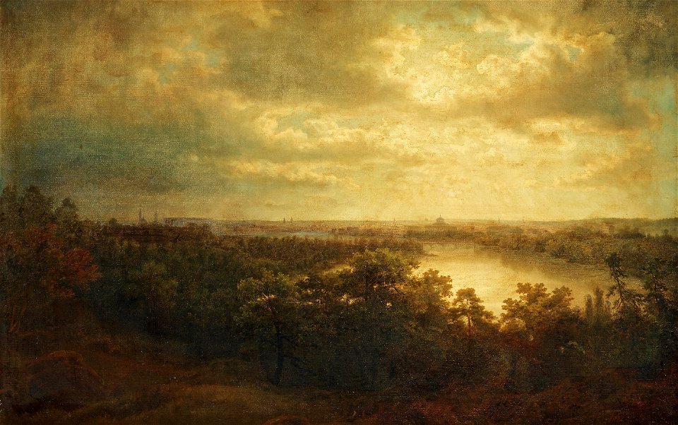 Carl Johan Fahlcrantz, Vy av Stockholm från Djurgården