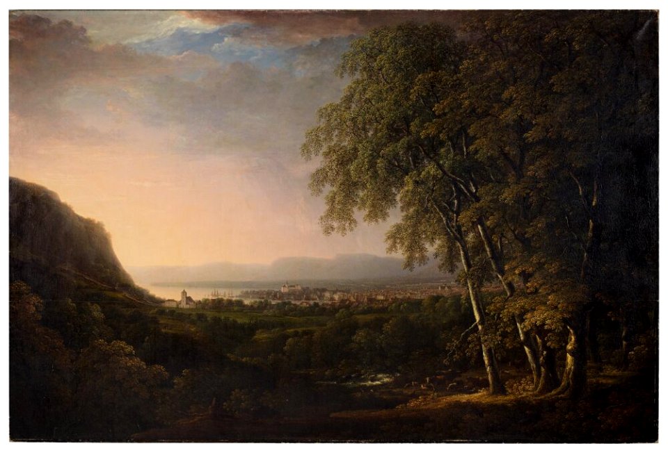 Carl Johan Fahlcrantz - View of Kristiania (Oslo) - NMDrh 25 - Nationalmuseum