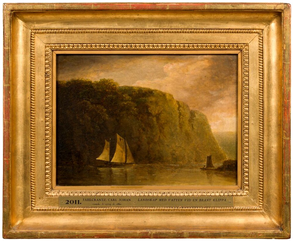 Carl Johan Fahlcrantz - Landscape with Water and a Steep Rock - NM 2011 - Nationalmuseum