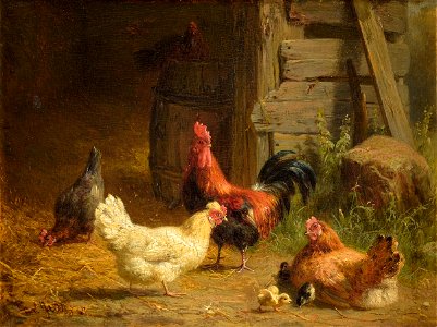 Carl Jutz Hühnerfamilie