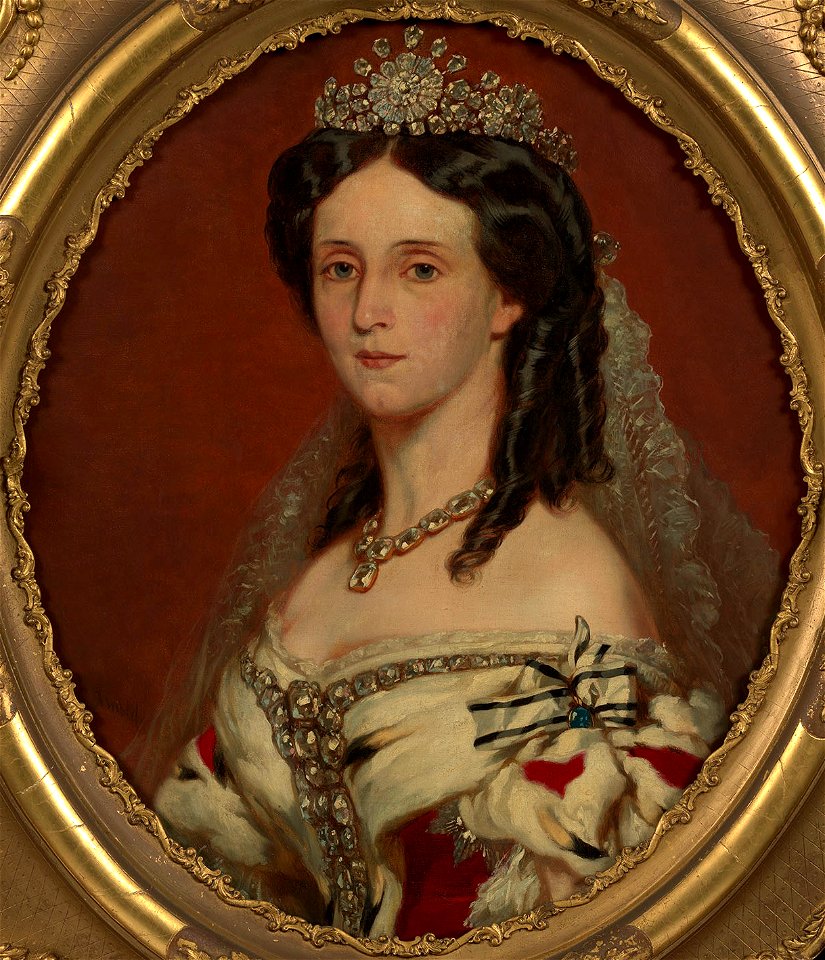 Carl Johann Arnold (1829-1916) - Augusta of Saxe-Weimar, Princess of Prussia, later Queen of Prussia ^ German Empress (1811-1890) - RCIN 403987 - Royal Collection