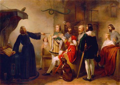 Carl Johann Nepomuk Hemerlein - Ein Astrologe weissagt Rudolf von Habsburg - 3063 - Kunsthistorisches Museum