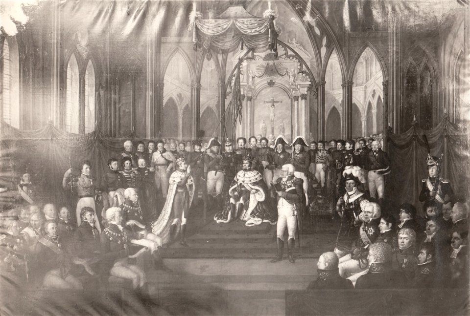 Carl Johans kroning 7 september 1818 Coronation of general Jean Baptiste Bernadotte as king Karl III Johan of Norway (1818) (2718923409)