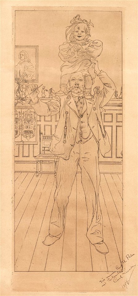Carl Larsson - Brita och jag 1896