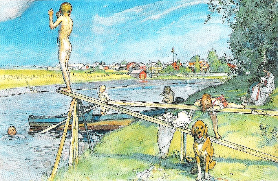 Carl Larsson - Ett bra badställe - Ett hem - 1899