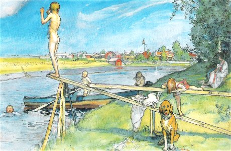 Carl Larsson - Ett bra badställe - Ett hem - 1899