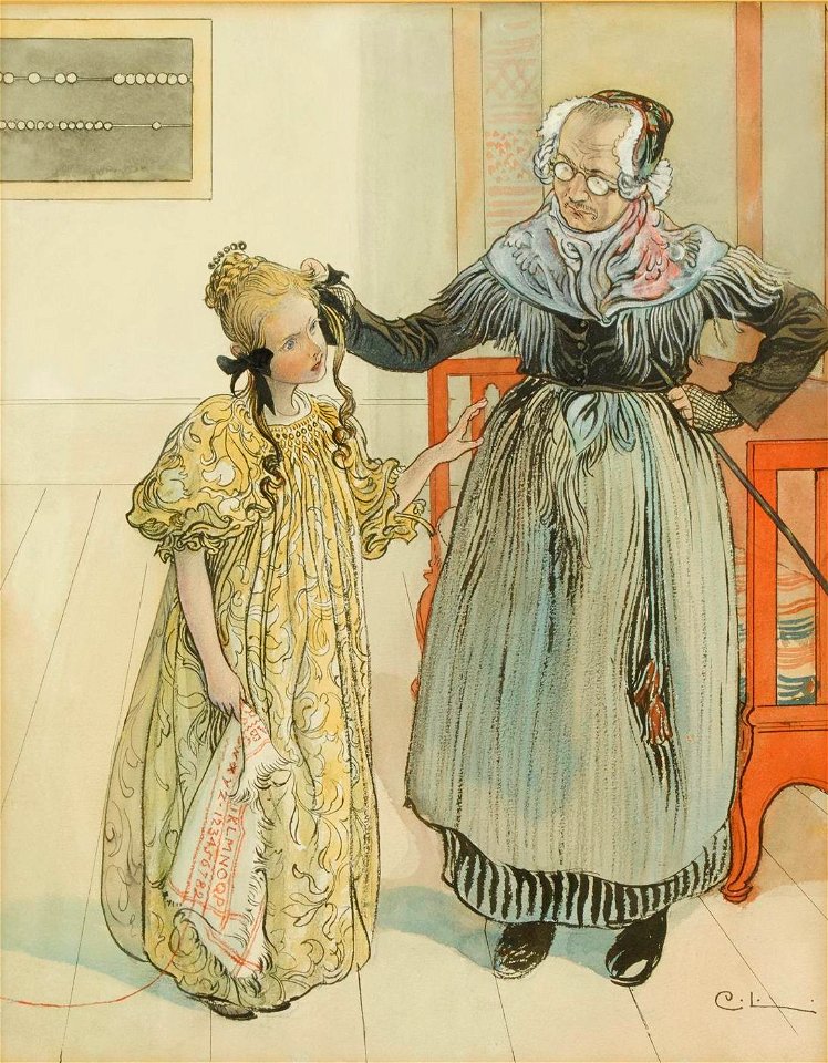 Carl Larsson - Flickskolan i Farmors tid 1899-1900