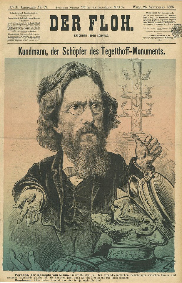 Carl Kundmann und Carlo Pellion di Persano - Carl Edler von Stur - Der Floh, 1886