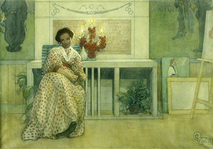Carl Larsson - After the prom - Google Art Project
