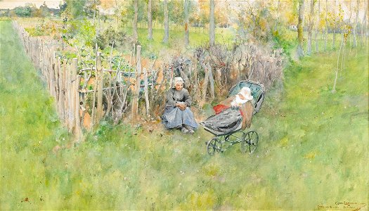Carl Larsson - Flickan i det gröna 1884
