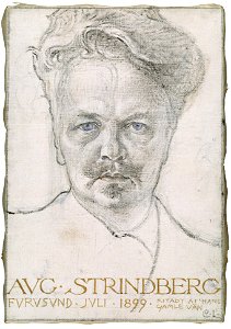 Carl Larsson - The author August Strindberg - Google Art Project. Free illustration for personal and commercial use.