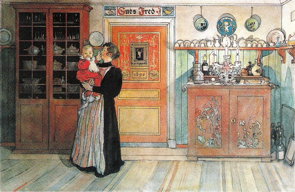 Carl Larsson - Mellan jul och nyår - Ett hem - 1899