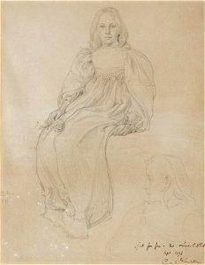 Carl Larsson - Skiss till 'Skyddsängeln' 1898