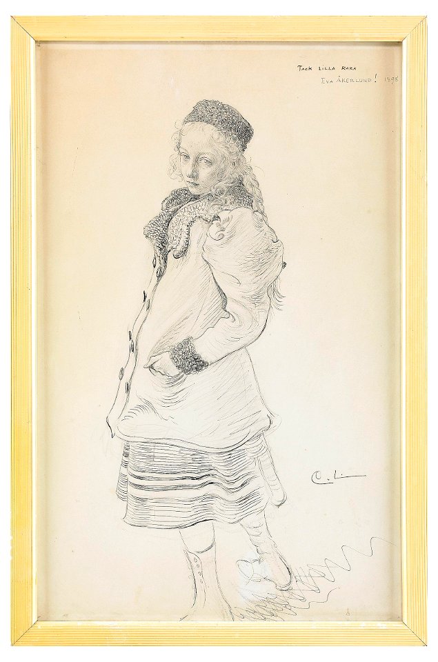 Carl Larsson - Portrait of Eva Åkerlund 1898 (framed)