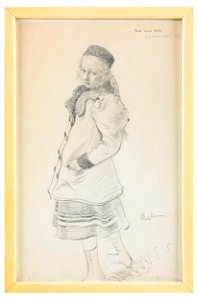 Carl Larsson - Portrait of Eva Åkerlund 1898 (framed)