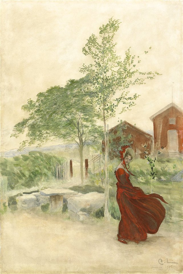 Carl Larsson - Stina 1895 (framed)