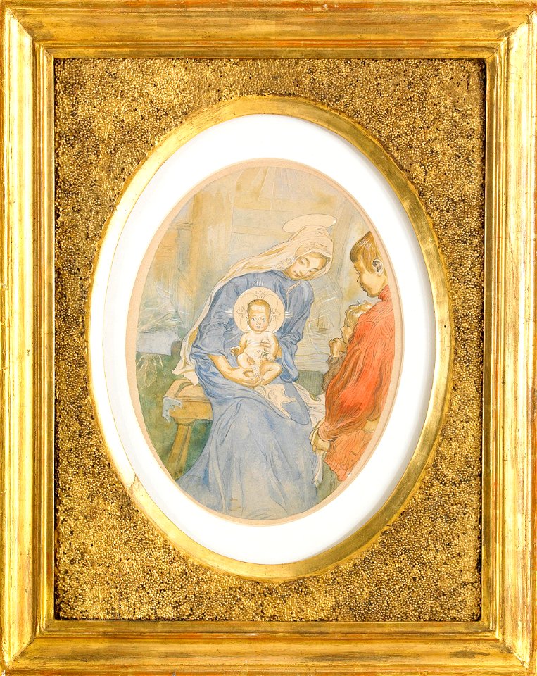 Carl Larsson - The Virgin Mary with Baby Jesus 1895 (framed)