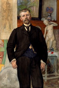 Carl Larsson - Portrait of the Architect Jac. Ahrenberg - A II 900 - Finnish National Gallery