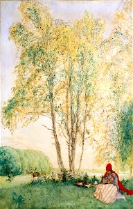 Carl Larsson Beneath the Birches Thielska 212