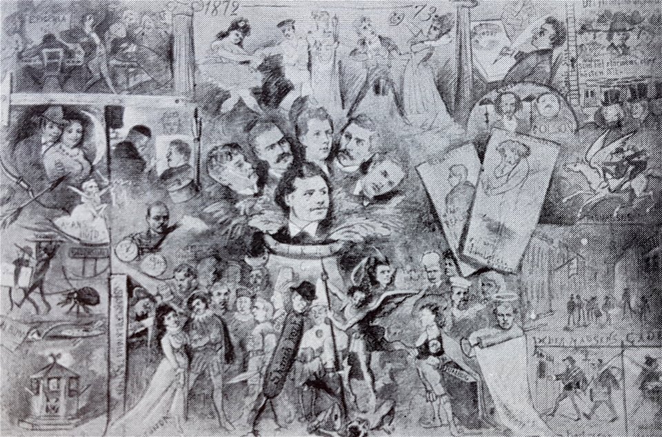 Carl Larssons kartong till eleverna 1873
