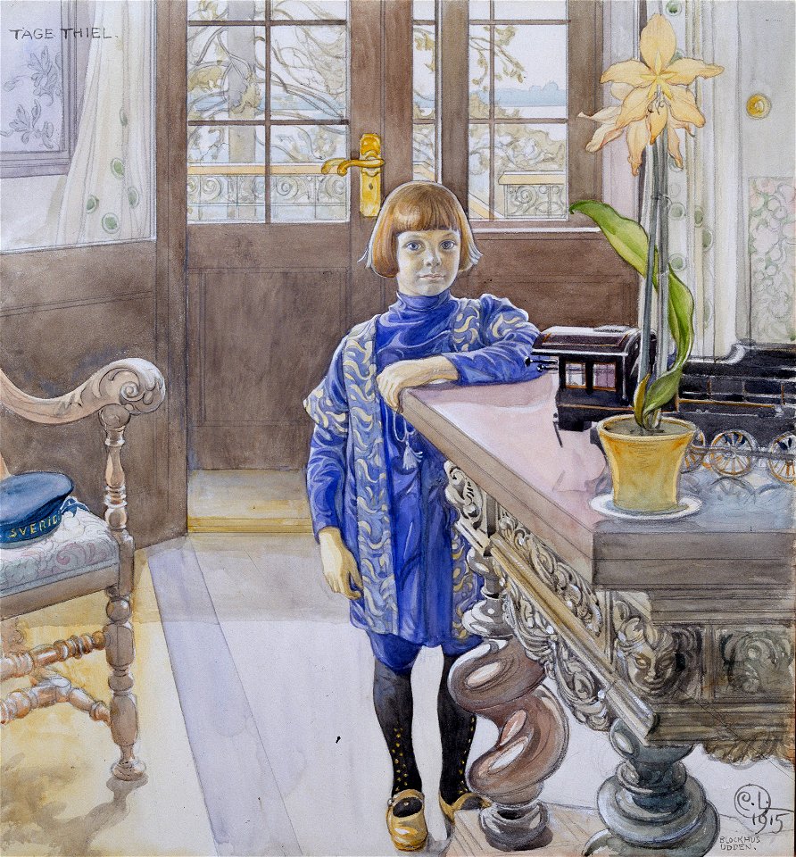 Carl Larsson Portrait of Tage Thiel Thielska 217