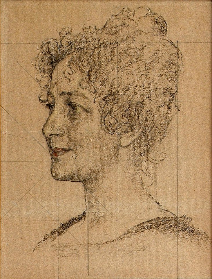 Carl Larsson Head Study Mrs. Signe Thiel Thielska 220