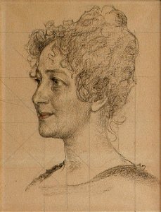Carl Larsson Head Study Mrs. Signe Thiel Thielska 220