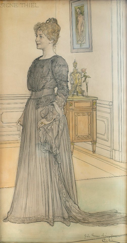 Carl Larsson Portrait of Mrs. Signe Thiel Thielska 219