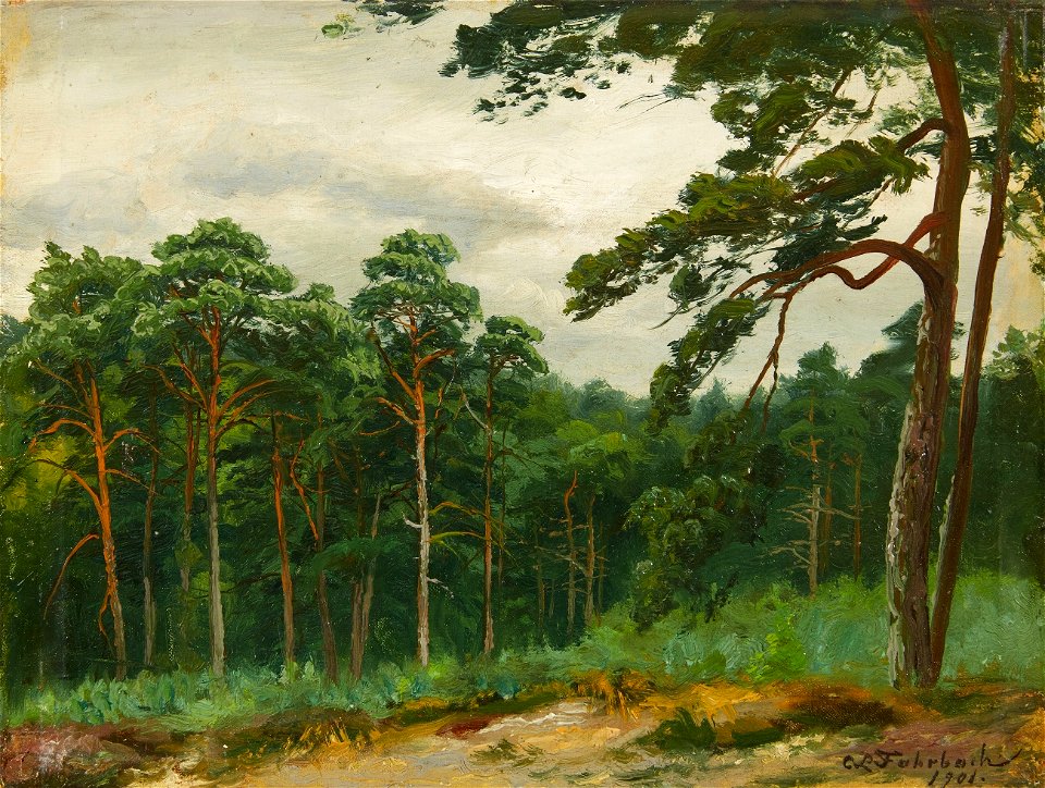 Carl Ludwig Fahrbach Waldlandschaft 1901