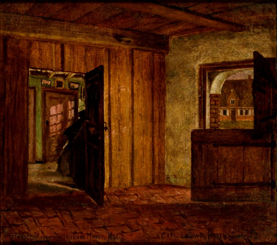 Carl Ludwig Jessen Haustür in meinem elterlichen Hause 1861