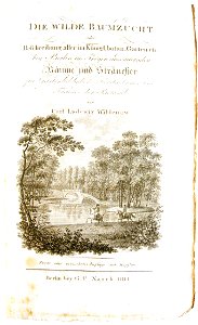 Carl Ludwig Willdenow Die wilde Baumzucht 1811 Titel