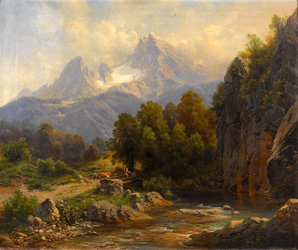 Carl Millner Blick auf den Watzmann 1863