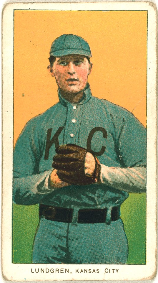 Carl Lundgren, Kansas City Team, baseball card portrait LCCN2008676949