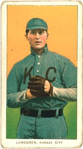 Carl Lundgren, Kansas City Team, baseball card portrait LCCN2008676949