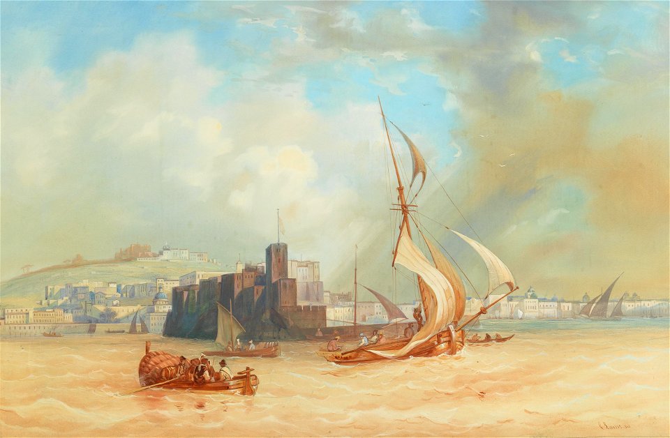 Carl Martin Laeisz Neapel vom Meer aus 1843