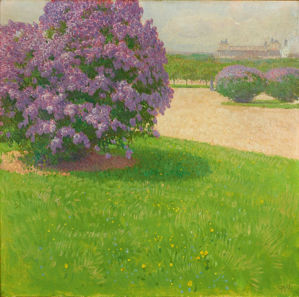 Carl Moll - Heldenplatz mit Flieder - 5099 - Österreichische Galerie Belvedere