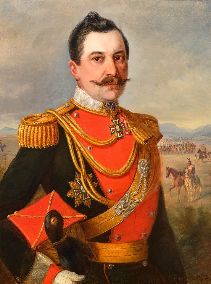 Carl Martin Ebersberg Porträt Karl Reichsfreiherr von Simbschen