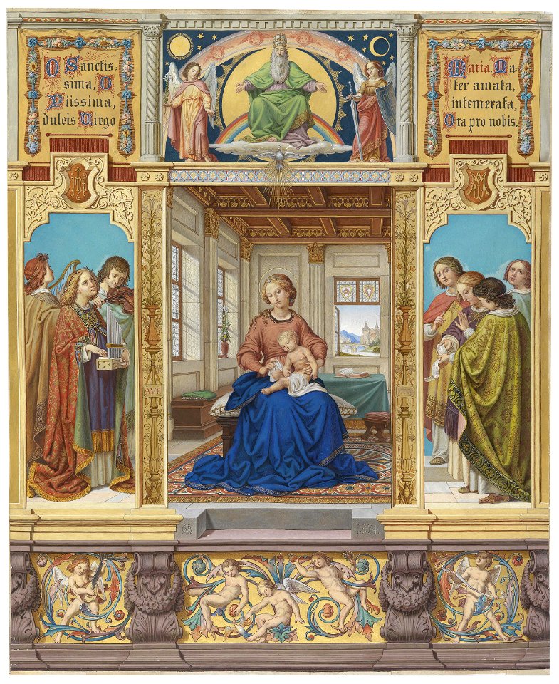 Carl Mayer Jungfrau Maria in einer Stube 1874