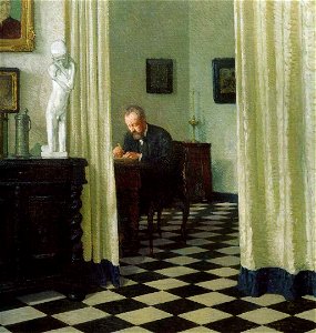 Carl Moll - Self Portrait in his Study