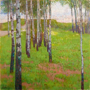 Carl Moll - Birkenwäldchen im Abendlicht - 5047 - Österreichische Galerie Belvedere